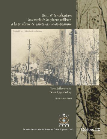 MRNF - Essai d'identification des variétés de pierre utilisées à la ...