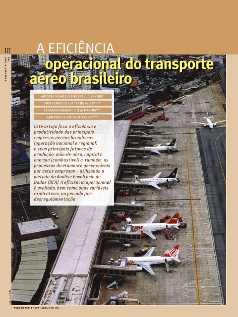 A eficiência operacional do transporte aéreo brasileiro - Revista ...