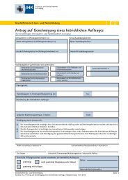 Antrag auf Genehmigung eines betrieblichen Auftrages