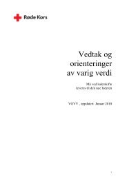 Vedtak og orienteringer av varig verdi - Røde Kors