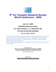 9th Air Transport Research Society World Conference - 2005