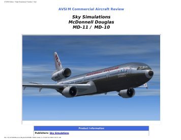 Sky Simulations McDonnell Douglas MD-11 / MD-10 - Avsim