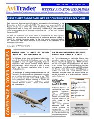 AviTrader WEEKLY AVIATION HEADLINES