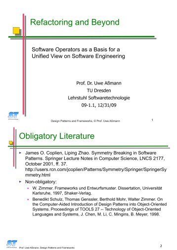 refactoring - Www-st.inf.tu-dresden.de