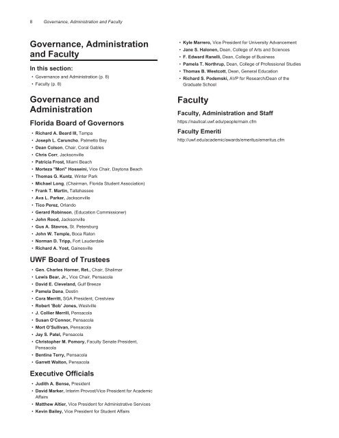 PDF Version - Catalog - University of West Florida
