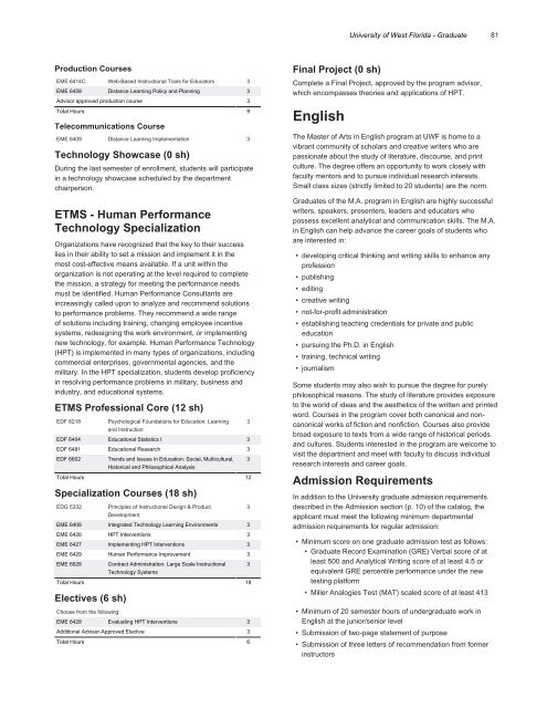 PDF Version - Catalog - University of West Florida