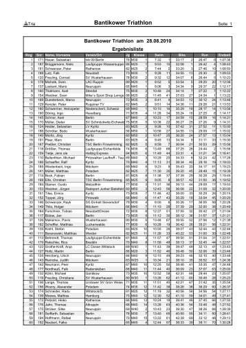 ergebnisse 2010 - Triathlon-Bantikow