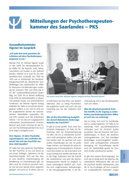 Psychotherapeutenjournal 2/2009