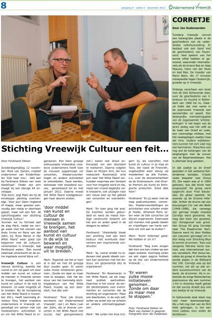 december 2012 OV krant - jg 5 - Ondernemend Vreewijk