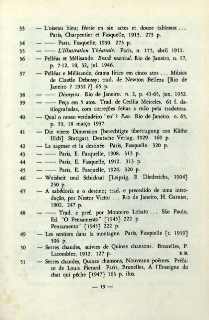 peleas e melisanda - Fundação Biblioteca Nacional