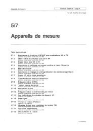 Appareils de mesure