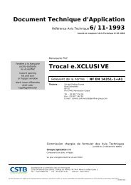 Document Technique d'Application Trocal e.XCLUSIVE - Druet