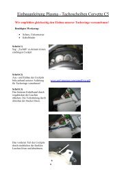 Einbauanleitung Plasma - Tachoscheiben Corvette C5 - uwf-Interieur