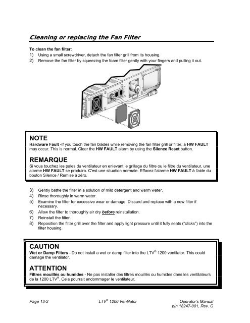 LTV 1200 Operator's Manual - CareFusion Emergency Preparedness