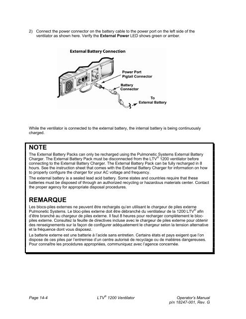 LTV 1200 Operator's Manual - CareFusion Emergency Preparedness