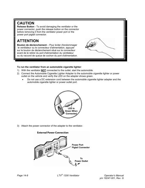 LTV 1200 Operator's Manual - CareFusion Emergency Preparedness