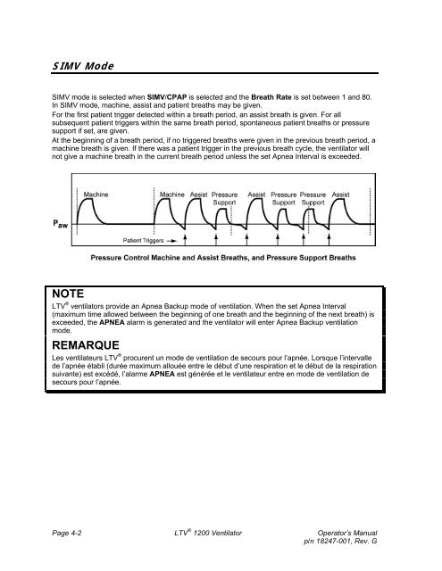 LTV 1200 Operator's Manual - CareFusion Emergency Preparedness