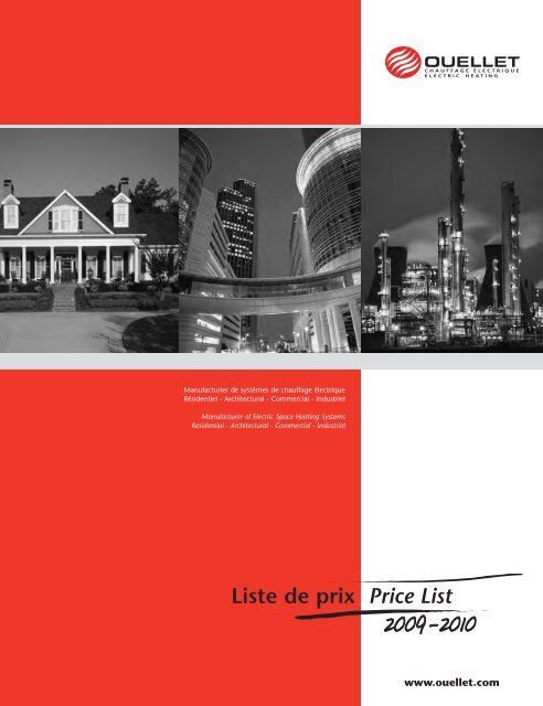 Liste de prix Price List - Ouellet Canada