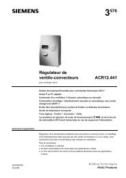 3576 Régulateur de ventilo-convecteurs ACR12.441 - Siemens ...