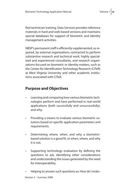Biometric Technology Application Manual - ITI Observatorio ...