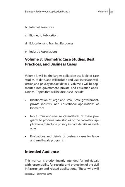 Biometric Technology Application Manual - ITI Observatorio ...