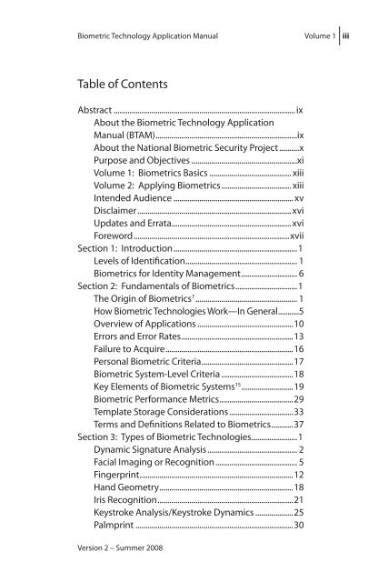 Biometric Technology Application Manual - ITI Observatorio ...