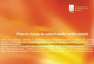 Prise en charge du patient ventilo-assisté - Ordre professionnel des ...