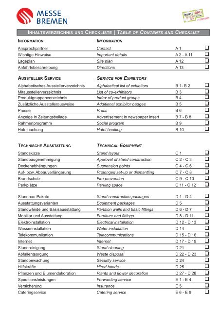 Servicehandbuch (komplett) - hanseBAU