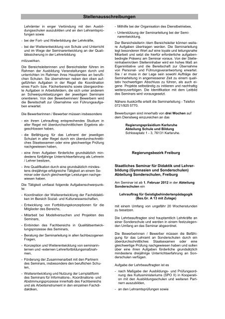 Stellenausschreibungen K.u.U. Nr. 14/2011 vom 12. Juli 2011