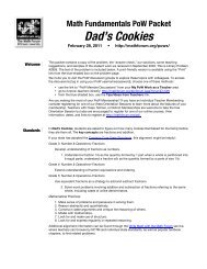 Dad's Cookies - Math Forum