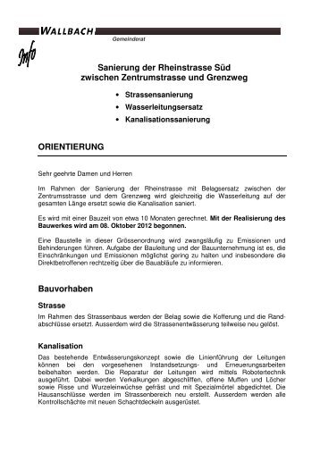Info-Blatt - Gemeinde Wallbach