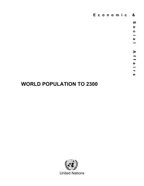 WORLD POPULATION TO 2300