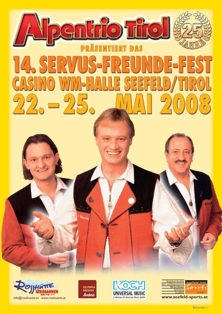 14. SERVUS-FREUNDE-FEST - Alpentrio Tirol