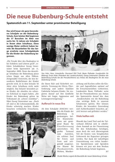 St. Fidelis Blatt Nr. 5/2009 - slw – Soziale Dienste der Kapuziner