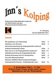 Ausgabe 3 - 2011 - Kolpinghaus Innsbruck