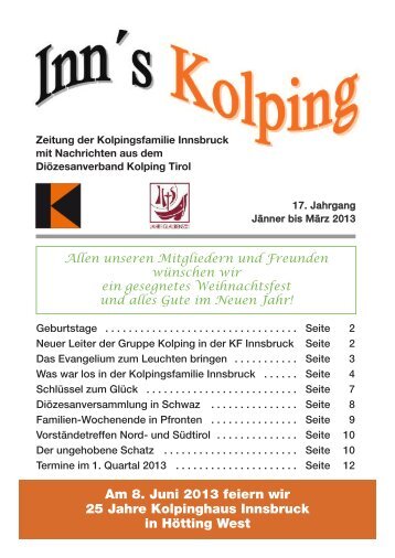 Ausgabe 1 - Kolpinghaus Innsbruck