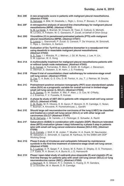 annual meeting program - American Society of Clinical Oncology