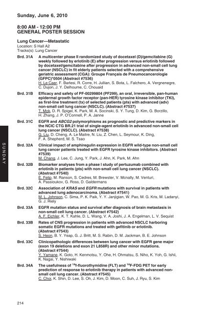 annual meeting program - American Society of Clinical Oncology