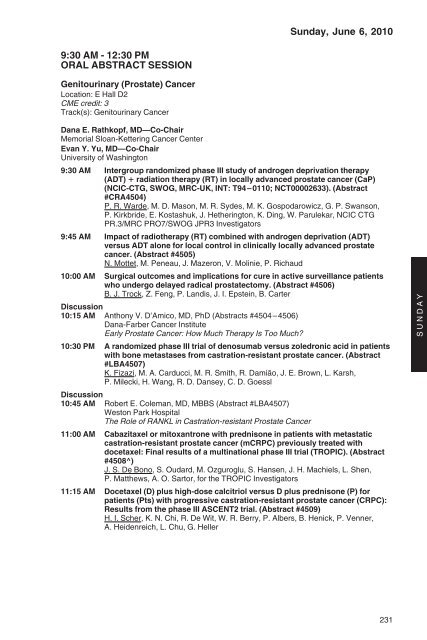 annual meeting program - American Society of Clinical Oncology