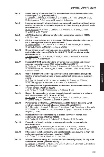 annual meeting program - American Society of Clinical Oncology