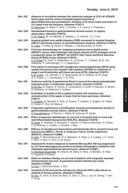 annual meeting program - American Society of Clinical Oncology