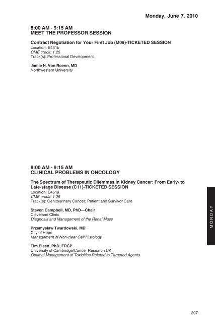 annual meeting program - American Society of Clinical Oncology