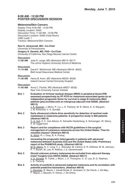 annual meeting program - American Society of Clinical Oncology