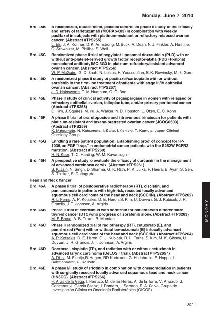 annual meeting program - American Society of Clinical Oncology