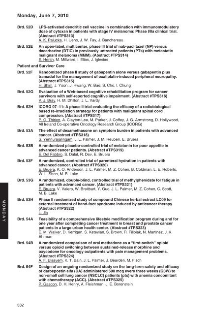 annual meeting program - American Society of Clinical Oncology