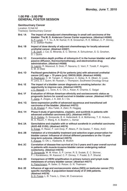 annual meeting program - American Society of Clinical Oncology