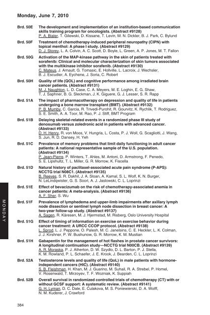 annual meeting program - American Society of Clinical Oncology