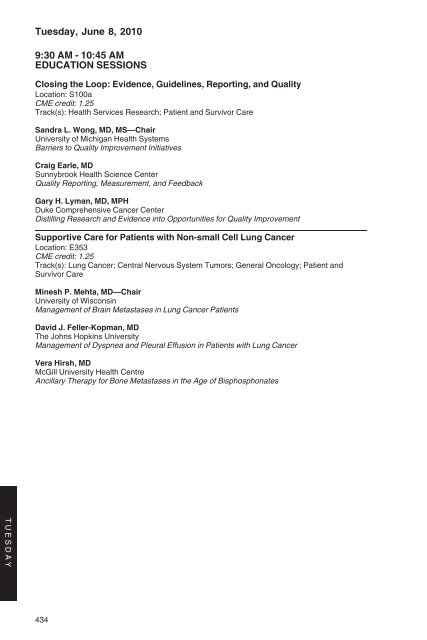 annual meeting program - American Society of Clinical Oncology