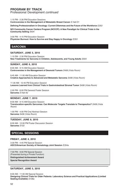 annual meeting program - American Society of Clinical Oncology