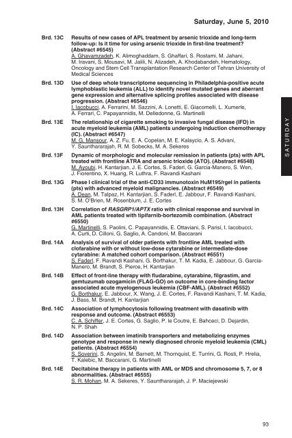 annual meeting program - American Society of Clinical Oncology